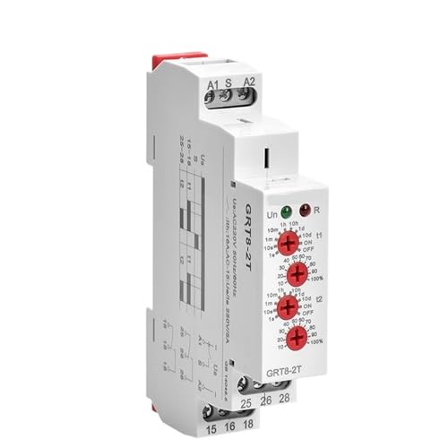 Relais temporisé double retard GRT8-2T AC/DC12V-240V DPDT