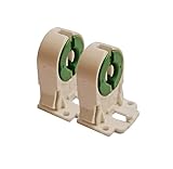 porta neon Porta Neon G13 Portalampada G13 per tubo neon T8-T10-T12 con base vite-innesto - Kit 2 Pezzi