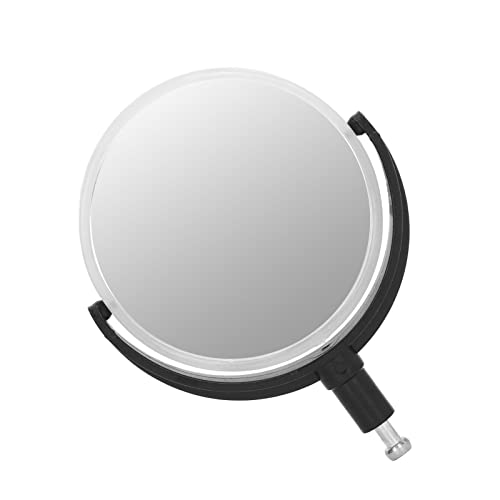 Image of Microscope Metal Bracket, 360 Degree Rotation Microscope Reflecting Mirror Light Microscope Flat Concave Reflector Portable Field of View Expands for Experiments (Plastic Bracket)