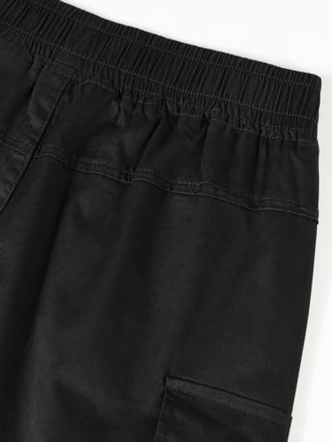 Pantalones cortos cargo de algodón para niños de 2 a 14 años color negro YoungSoul 5