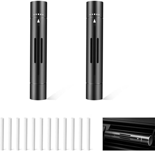 Image of 2 PCS Car Diffuser Vent Clips, Essential Oil Car Vent Clip Car Air Freshener Aromatherapy Fragrance Diffuser Air Vent Clips Car Decor with 12 Unscented Refill Sticks