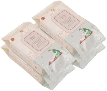 Baby Forest Mulmul Baby Wipes, Ultra-soft, Water-based, 3X thicker and softer wipes 72 Wipes/Pack (Pack of 4)
