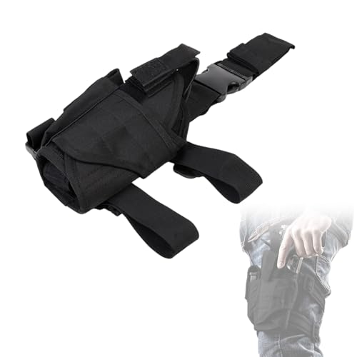 SYNTHORA Tactical Right Leg Holster with Adjustable Compatible for Nerf Elite Series Blaster(Black)