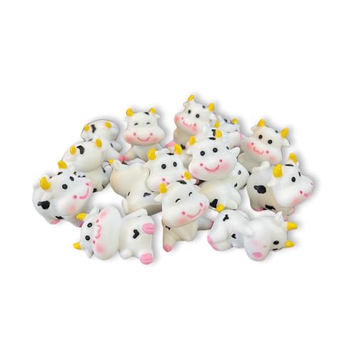 Lashicorn Moo Moo Subaru Cow Figurines Bulk 16pk 5 Designs Youve Been Mooed Game Put Cows on SUVs Tags Cards Farm Animals Cute Mini