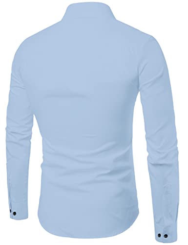 Image of Men's Solid Cotton Regular Fit Full Sleeve Collared Neck Casual Shirt for Men Stylish Latest, Formal
