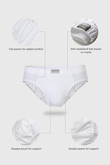 Image of Van Heusen Men 100% Cotton Brief - Pack of 3 - Anti Bacterial, Colour Fresh, Moisture Wicking