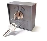 Incluye 2 llaves Selector de llave exterior de superficie de 2 contactos para accionamiento de motores de puertas de garaje, persianas comerciales, automatismos, control de accesos