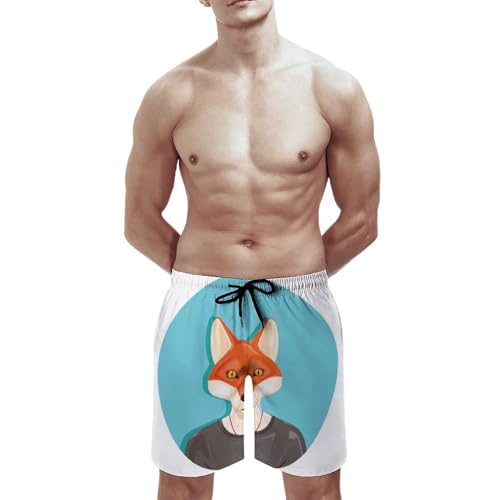 Shorts de bain homme renard séchage rapide en taille S