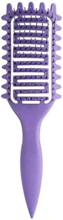 Curl Defining Brush,2024 Curly Hair Brush,Vented Hair Brush for Detangling, Shaping and Defining Curls For Women and Men Less Pulling (Purple)