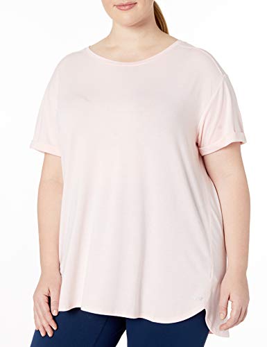 Amazon Essentials Women's Plus Size Studio Relaxed-Fit Lightweight Crewneck T-Shirt, Light Pink, 1X