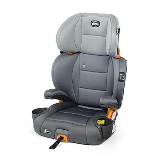 Chicco KidFit ClearTex Plus 2-in-1 Belt-Positioning Booster Car Seat, Backless and High Back Booster Seat, for Children Aged 4 Years and up and 40-100 lbs., Drift/Grey
