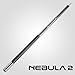 RHINO Nebula 2 Pool Cue - Premium Carbon Fiber Shaft & Composite Butt. Time Crystal Tip, Pro Taper Design. 3/8-8 Joint, Sport Wrap. Low Deflection Pool Cue (Charcoal Gray, 12.4 mm)