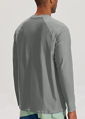 Willit Men's Rash Guard Swim Shirts SPF Water Shirt Long Sleeve UPF 50+ Sun Protection Loose Fit Quick Dry3