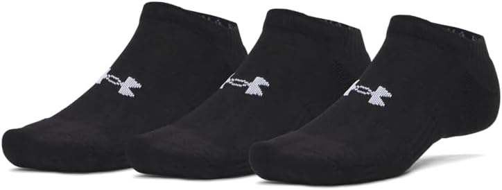 Under Armour Unisex Performance Cotton No Show Socks 3 Pack