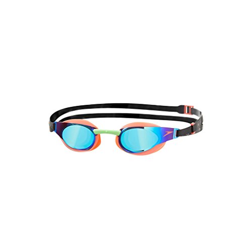 Speedo Fastskin Elite Mirror Swimming Goggles - Orange/Green