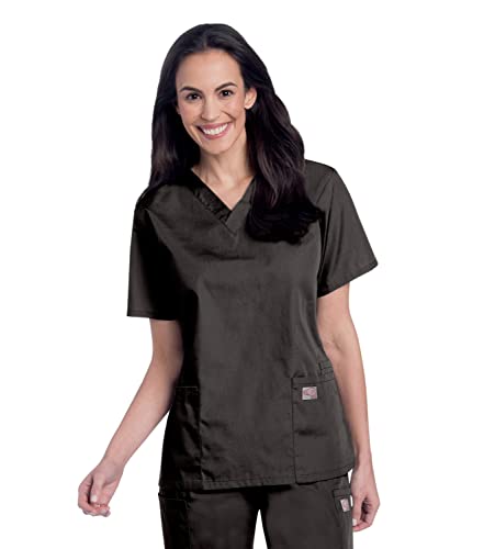 Landau Scrub Zone Relaxed Fit 2-Pocket V-Neck Scrub Top for Women 70221