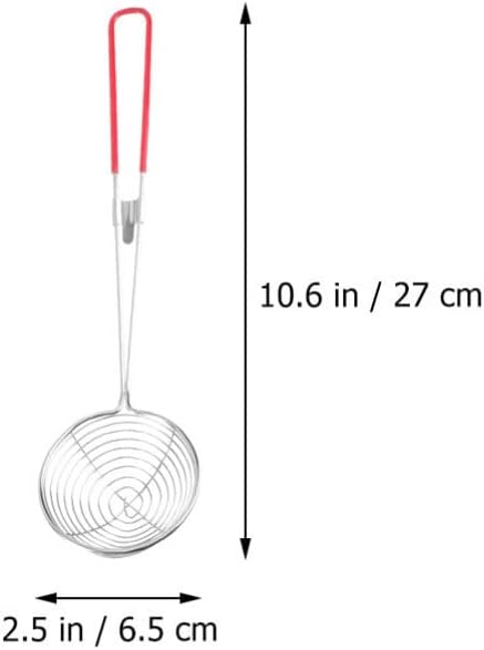 HEMOTON 5pcs Stainless Steel Hot Pot Strainer Spoons Multifunctional Food Colanders for Cooking Filtering Pearl Milk Tea Vegetables More Easy to Clean Kitchen Gadgets