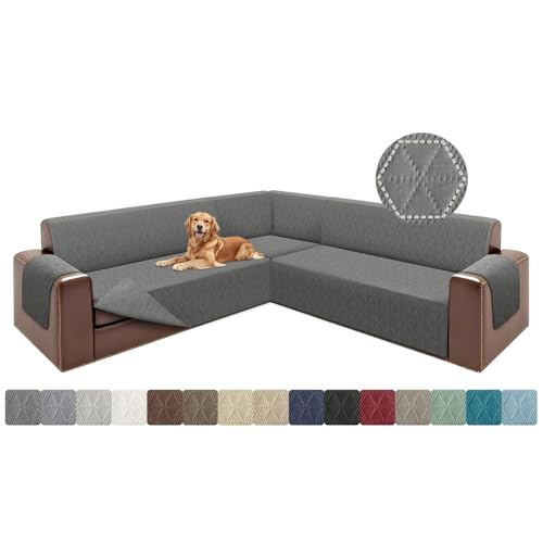 ALIECOM Corner Sectional Couch Covers L Shape Sofa Covers Washable