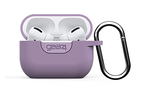 ZAGG Gear 4 Apollo Protective Case for Airpods Pro Slim, Silicone, Wireless Charging, (Purple), neon pink