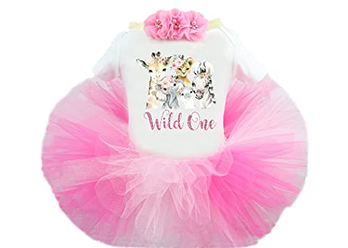 Wild One Birthday Girl Outfit safari Baby Girl 1st Birthday outfit two wild Birthday outfit Wild and Three girl Outfit pink wild one outfit