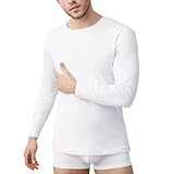 Valko Thermo-T-Shirt für Herren, langärmlig, Thermokleidung, Winterunterwäsche, Herren-Winter-T-Shirt, Thermo-T-Shirt, Winter, weiß, M