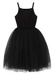 BGIRNUK Baby Girl Tutu Dress Toddler Sleeveless Tutu Dress Infant Tulle Dresses 580 Black 4T