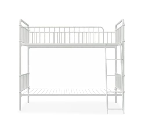 Image of APRODZ Marks Twin Bunk Bed (Metal - White Powder Coated)