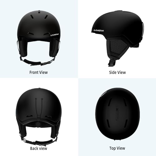 LANOVAGEAR Ski Helmet-Snowboard Helmet for Men,Women,Youth,Snow Helmet with Adjustable Vent,Winter Sports Helmet for Snowboarding,Skiing,Snowmobile Windproof (black, L) - Image 7