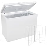 BESTYASH Freezer Organizer Divider Adjustable Wire Storage Basket with Breathable Layered Mesh for Refrigerator and Freezer Food and Beverage Storage 15.9X15.9X12.6 Inches