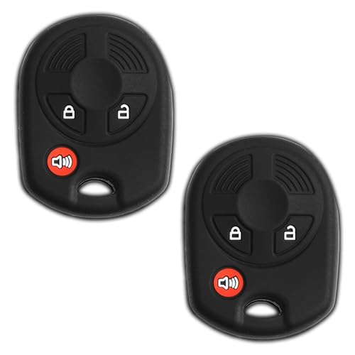 KeyGuardz pilot zdalnego sterowania kluczyka samochodowego obudowa zewnętrzna miękka gumowa obudowa do Ford F-150 Ranger Edge Escape Lincoln (opakowanie 2 szt.)