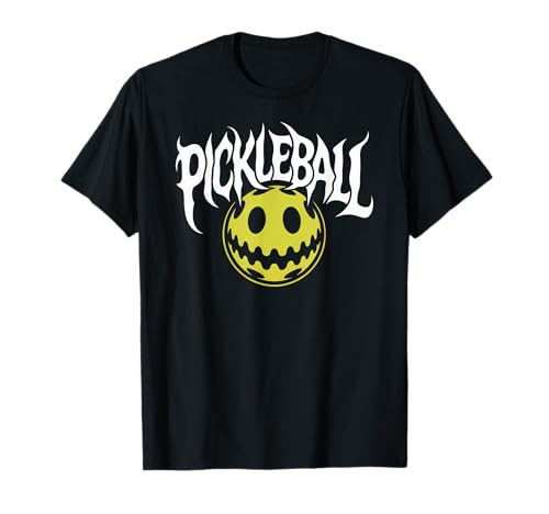 Pickleball Halloween Paddle Deportes Atleta Hombres Mujeres Niños Camiseta