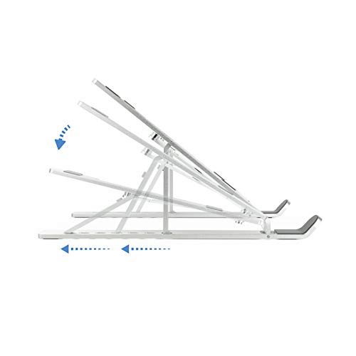 TOOQ TQLRS0033 FOLDING STAND for LAPTOPS TABLETS, MOBILES AND BOOKS, silver, Pequeño - Image 2