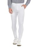 HONTOUTE White Pants for Men Lightweight Casual Chino Dress Pants Plain Slim Formal Trousers 34