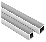 Confezione da 2 tubi quadrati in alluminio 6063 500 mm, 20 x 40, 100, cavi senza saldatura...