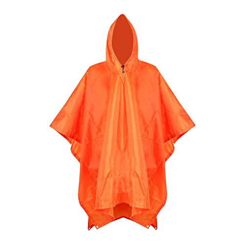 wisoolkic Manteau de pluie randonnée Camping imperméable pique-nique Poncho tapis escalade vêtements de pluie multifonctionnel équitation activités de plein air , Orange Cover