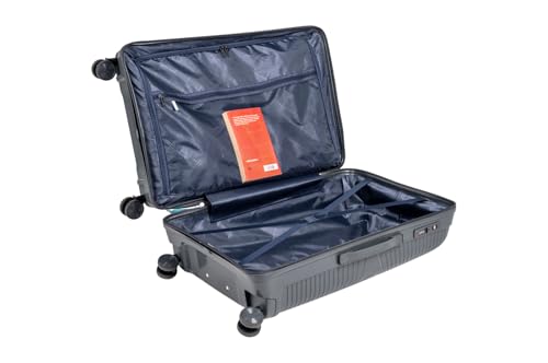 Image of Mine R-Captown Polyester Soft Case Travel Trolley Bag(Set of 3) - 2 Wheels, Size (35x17x51CM), Color - Black, Suitcase for Business Trips, Vacations, Easy to Pulling & Pushing