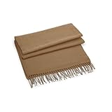 echarpe jpmbb originale pas cher Modèle oversize et unisex Beechfield B500 Écharpe tissée classique (Biscuit)