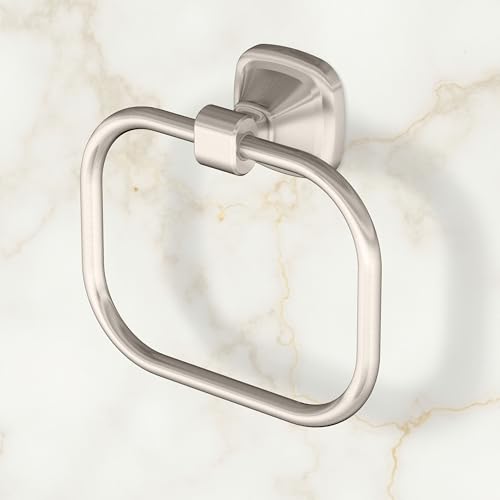 Image of Gatco 5512SN Beverly Towel Ring | Elegant Hand Towel Holder for Bathroom | Luxury Design, Heavy Duty Metal | Satin Nickel Finish