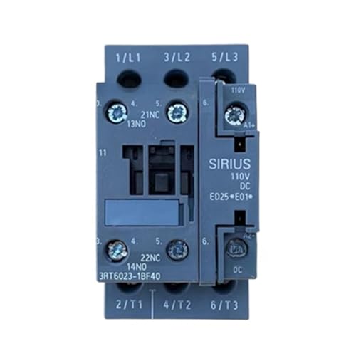 Contacteur 3RT6023-1BF40 à bobine 110 V CC avec contacts 1 NO + 1 NF 9 A