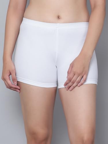Image of Aimly Cotton Stretchable Cycling Gym Yoga Above Knee Slip Shorts for Women Combo Pack of 3