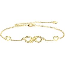 KECHO 14K Gold Sister Bracelet For Sister Infinity Jewelry For Women Birthday Gifts For Her