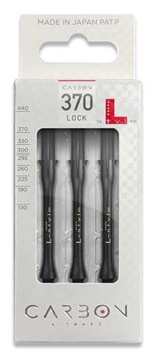 LSTYLE Carbon Dart Shafts – Locked Slim with Cap – 370 – Black