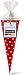 goldbuch 93 012 Geschwistertüte Herzen, Schultüte 35 cm Ø 11,5 cm, Rot Weiß