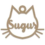  Bola de navidad de madera personalizada para el árbol de Navidad formato gato  Lulamuk