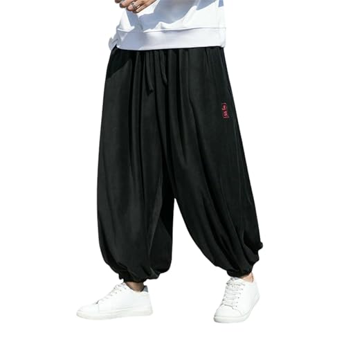 Sarouel doublé polaire homme pantalon large chaud hiver