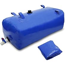 110L / 240L Water Storage Bladder, Foldable Water Storage Container, Portable PVC Water Bladder Tank with Water Inlet and Outlet, Large Capacity Emergency Water Storage for Outdoor Garden 110L