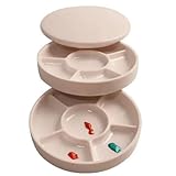 Pinafresa Weiße Farbwanne, Multifunktionale Runde Palette Aus Porzellanimitat mit Deckel, für Acryl- und Aquarellmalerei, Künstlerbedarf