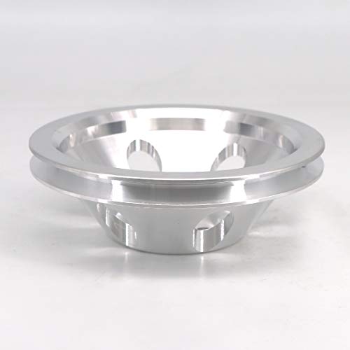 Kipa Aluminium Single Groove Water Pump Pulley For Sb Sbc Small Block Chevy 265 283 305 327 350 383 400 With A Long Water Pump Satin Aluminium Finish Durable 1-Groove #9842 #TOP2