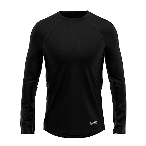 BLACKSTRAP Men's Skyliner All-Season Base Layer Crewneck Long Sleeve Top, All Day Comfort and Warmth, [Black, XXLarge]