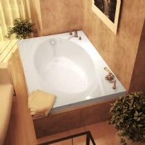 43 X 84 X 23 - Inch Rectangular Air Jetted Bathtub Vogue 4384VAR Air Tub